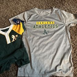 Oakland A’s Shirt Boys Large And Baby Boy onesie 0-3 