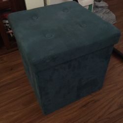 Velvet bench ottoman with storage space