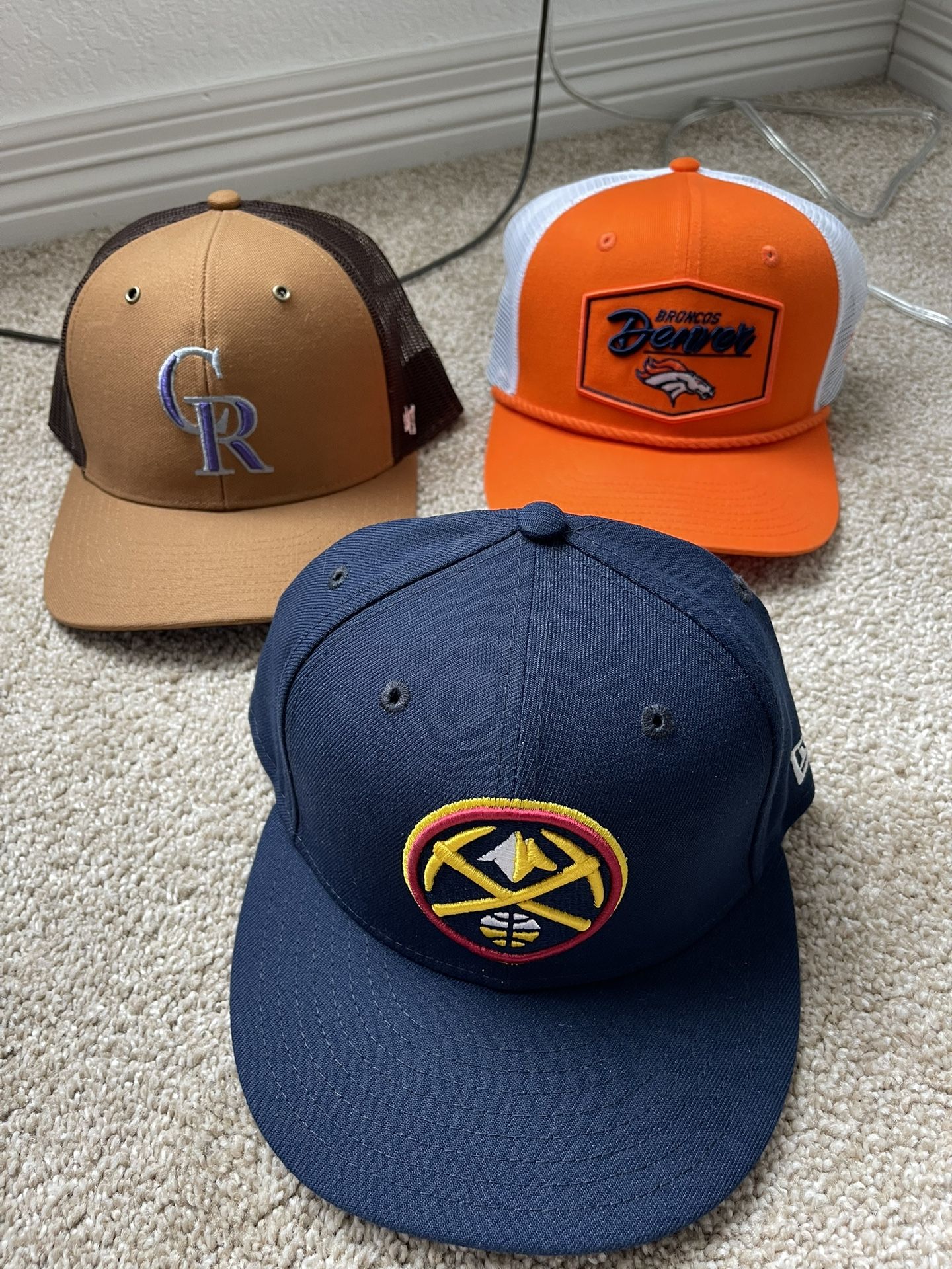 Broncos Rockies And Nuggets Hats! $30 Each All NWOT