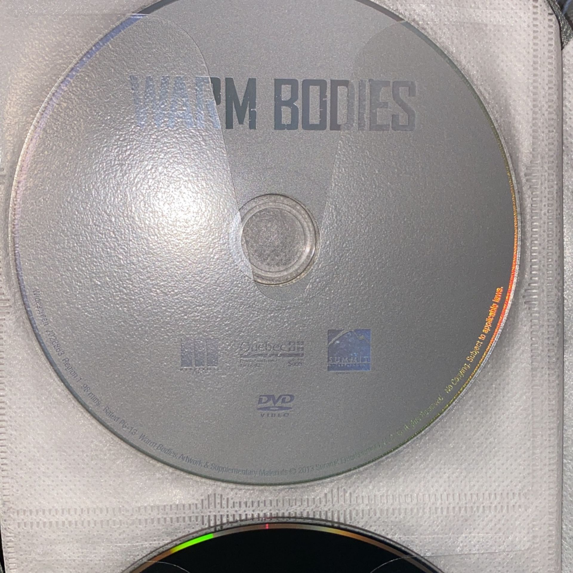 Warm Bodies DVD