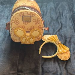 Disneyland Loungefly Pretzel Mini Backpack 