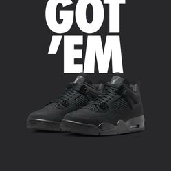 Jordan 4 Black Cat New Size 11.5