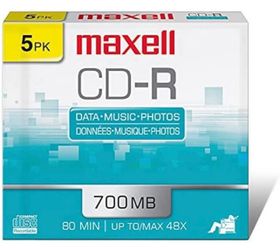 Maxell CD-R High Quality Media for Data Storage Music & Archiving 700MB