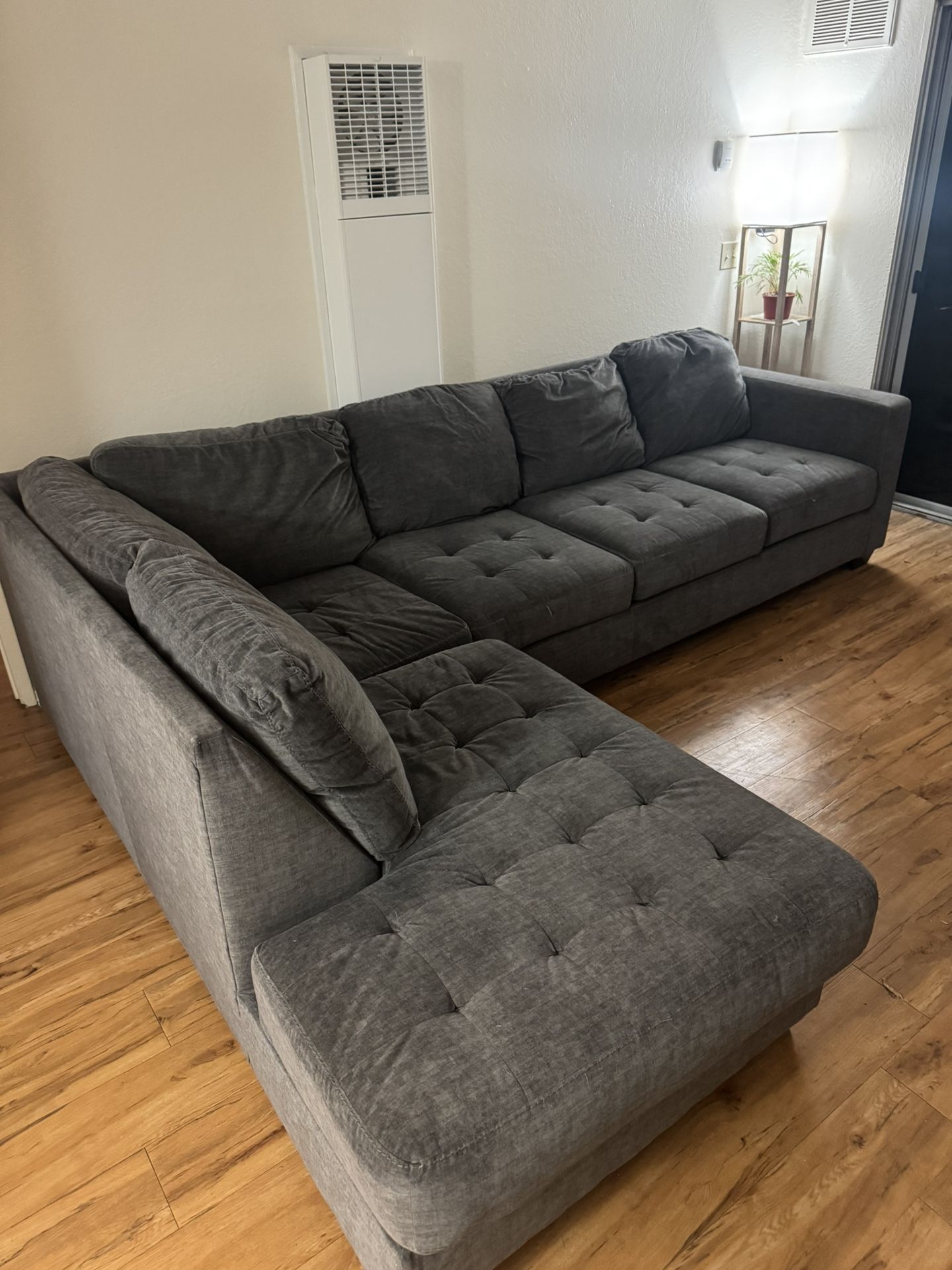 Like New - Grey Sectional Sofa