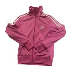 Adidas Original Pink Track Jacket Full Zip Women Size Small Activewear Sports
