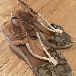 Women’s size 9 coach wedges 