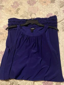 Forever navy blue sleeveless embroidered dress