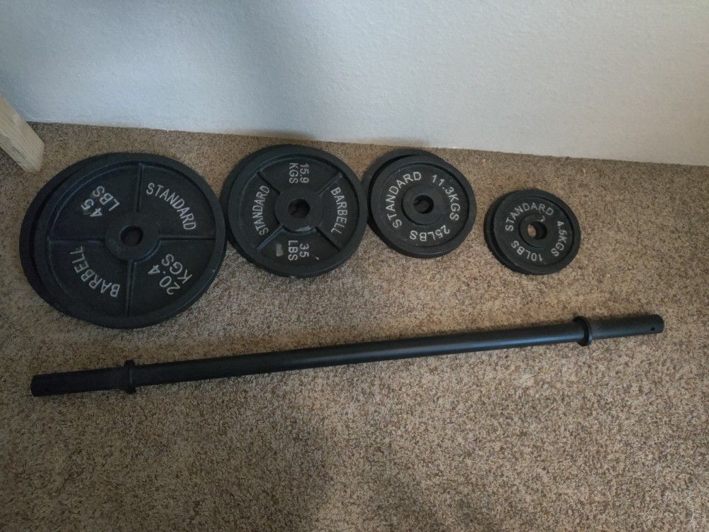 230lb Iron weight plate set