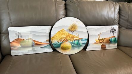 Beautiful 3-Piece Modern Wall Art Set