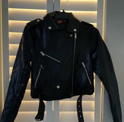 Leather Jacket! Embroidered Hand Made