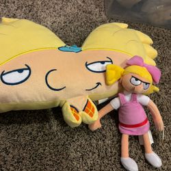 2 PCs hey Arnold /Helga stuffed animals