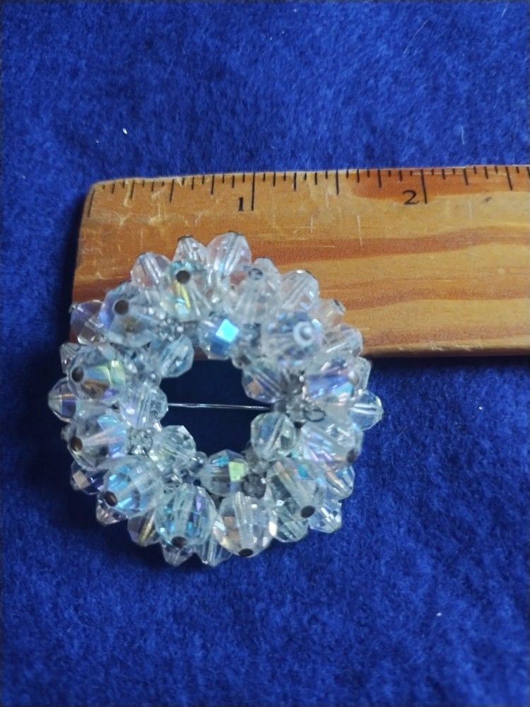 Vintage Jewelry Brooch And Earrings