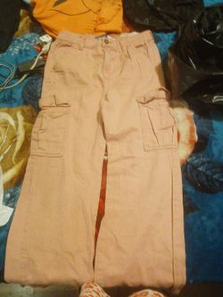 Kids Tan Cargo Pants