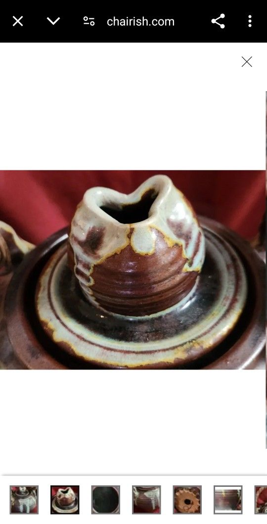 Vintage Japanese Shigaraki Earthenware Glazed Pot