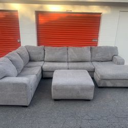 Sectional couch sofa w/ ottoman Free Delivery 