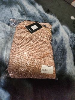 FashionNova "Never Enough Sequin Mini Dress"(rose Gold) Large New With Tags