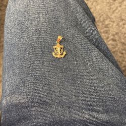 Gold Cross Anchor Pendant