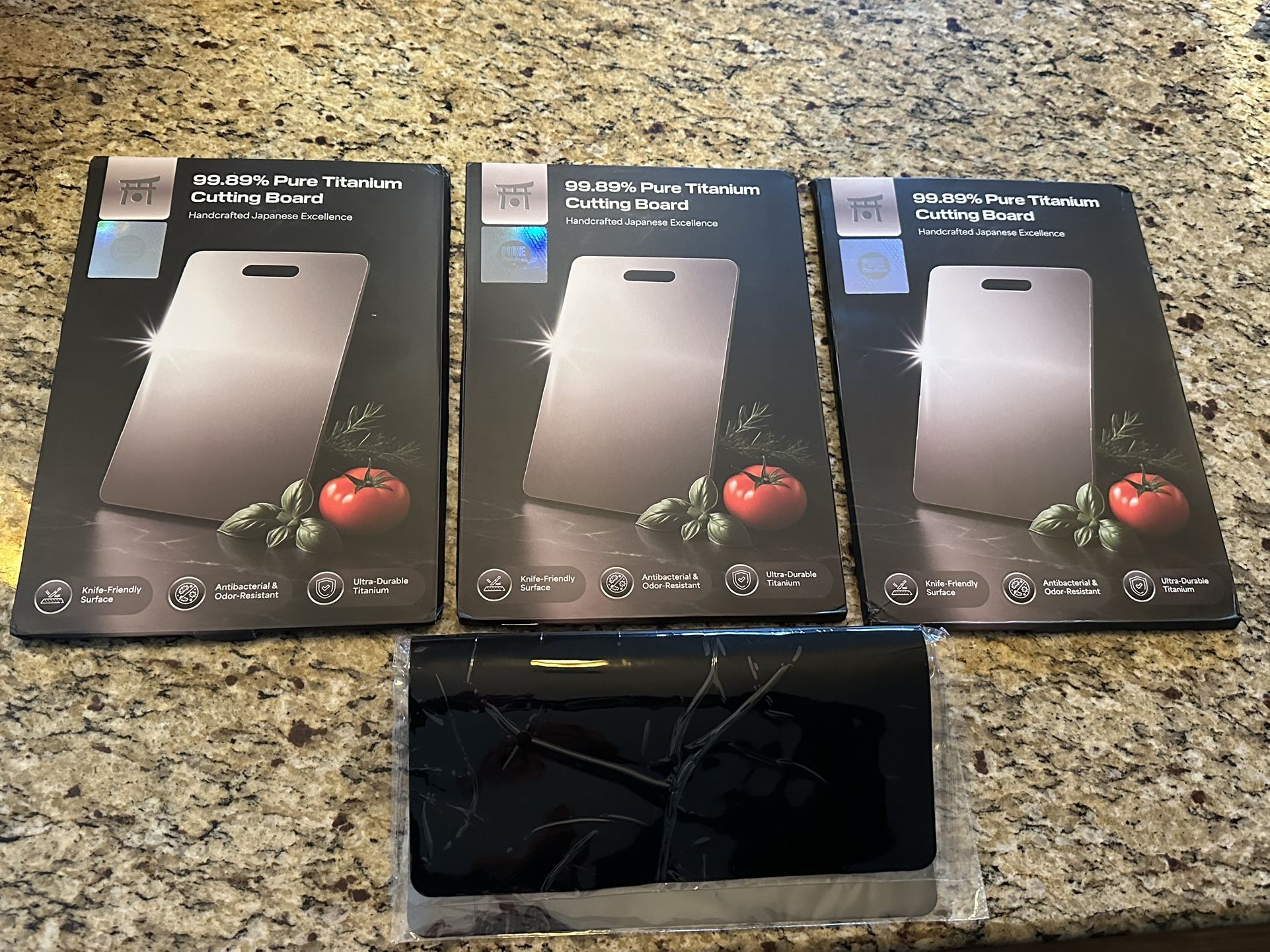*New In Box* Set of 3 Katuchef Titanium Cutting Boards for Kitchen, size: Small