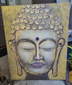 Beautiful painting of Buda on canvas. 50"×40"