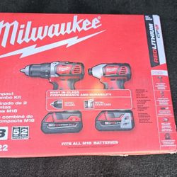 Milwaukee Compact Drill & Impact Driver NEW 