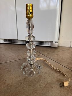 Mid Century Kaeder Acrylic Stacked Lucite Table Lamp Clear