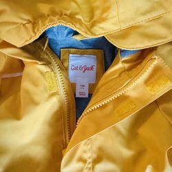 Cat & Jack Yellow Baby Rain Jacket – 12 Months (Warm Lined!) 