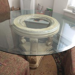 Dinning Table Glass With 4 Chairs 
