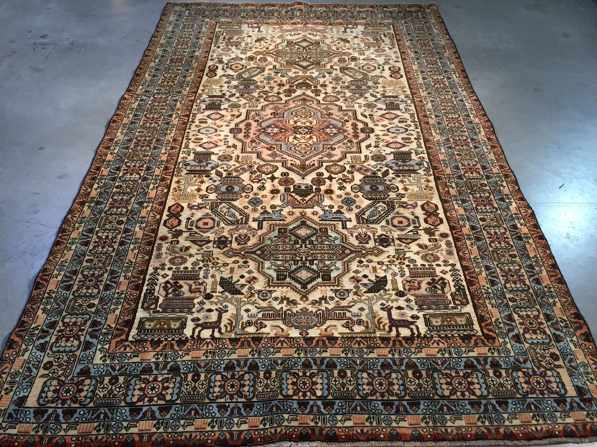 Authentic Vintage Persian Ardebil Rug 5.5X8.5