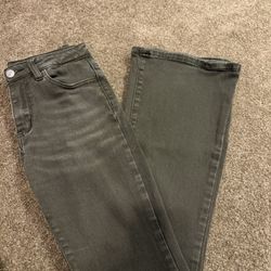 green bootcut jeans 
