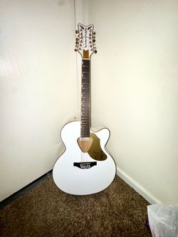 GREISCH Guitars Rancher Falcon Olympic White 12 String Acoustic Electric Guitar