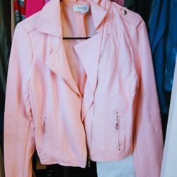 PINK LEATHER JACKET! 