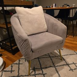 Silver Accessory Chair