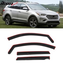 Fits 2013-2018 Hyundai Santa Fe In-Channel Window Visors Vent Rain Guards Deflectors