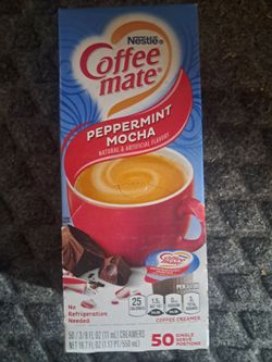 Peppermint Mocha Coffee Mate single serve creamers