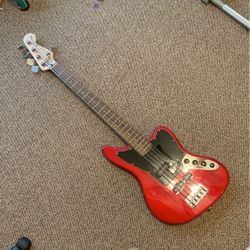 5 String Fender Squier Jaguar Bass (with carry bag)