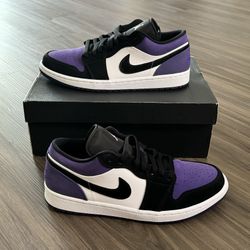 Air Jordan 1 Low “Court Purple” Men’s U.S 10.5