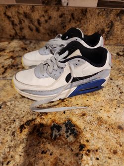 used in good youth size 3.5Y nike air max 90 white and blue whisper
