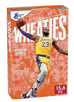 Lebron James cereal box