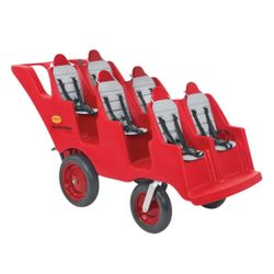 Angeles Bye Bye Buggy 6 Passenger Stroller, Sturdy Daycare Stroller with Fat Tires, Easy-to-Fasten Safety Buckles