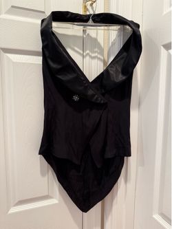 Beautiful Womans Black Dress Vest
