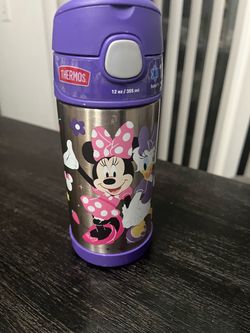 THERMOS Vacuum Insulated Stainless Steel 10oz Straw Bottle, MINNIE MOUSE