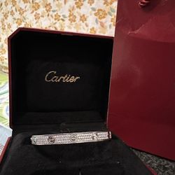 Cartier Full Paved Diamond Love Bracelet 