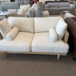 Fabric Sofa With Removable Cushions 