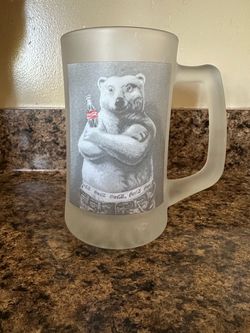#139 Coca-Cola Polar Bear Frosted Glass Mug