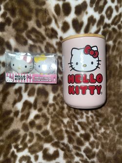 Hello Kitty Canister And Salt & Pepper shakers 