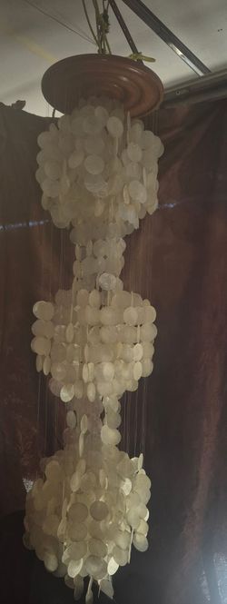 Vintage capiz shell chandelier