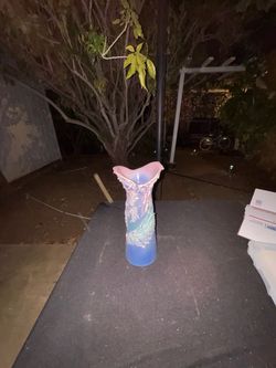 Decorative Ceramic Vase with Relief Design