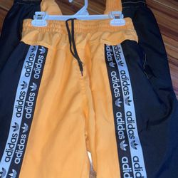 Orange Adidas Sweat Pants 