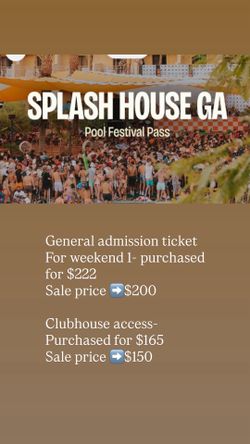 Splash house + clubhouse access