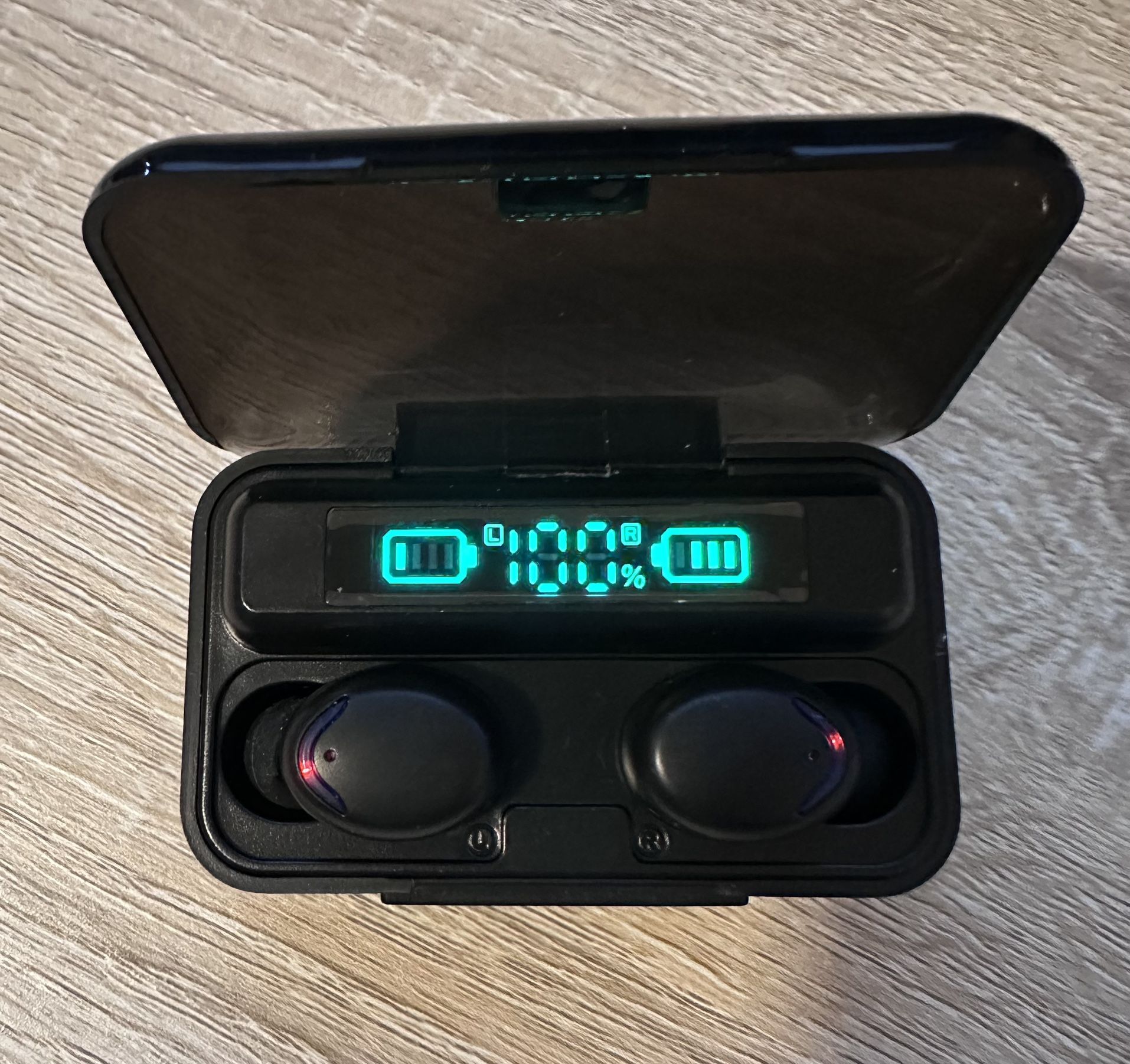 TWS Black Bluetooth 5.0 Wireless Earbuds Headphone Waterproof